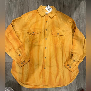 NWT Urban Outfitters BDG Aiden Chamois Sunwashed Shirt Jacket